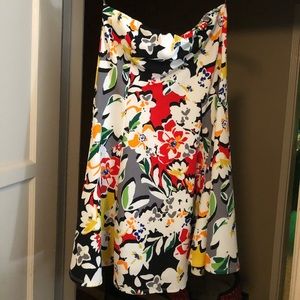 Forever 21 multicolor floral strapless dress XL